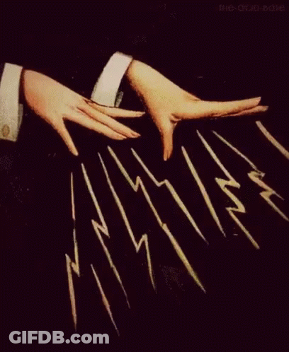 Hands With Lightning Bolts GIF