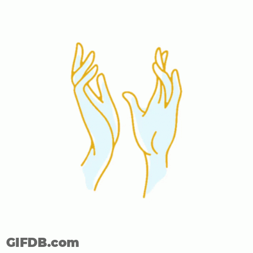 Hands With Porship Above GIF
