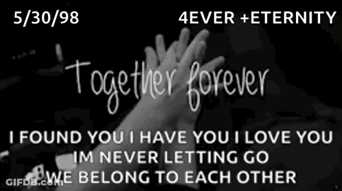 Hands With Together Forever Text GIF