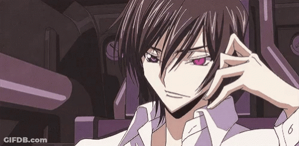 Handsome Anime Character Lelouch Lamperouge GIF