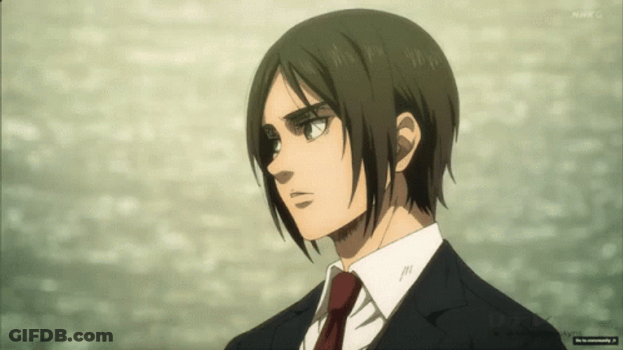 Handsome Anime Eren Jaeger Looking GIF