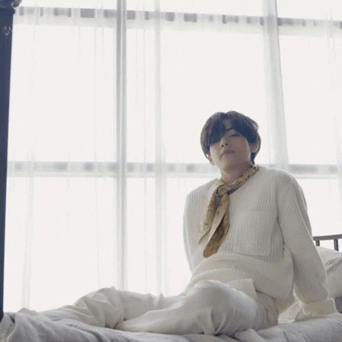Handsome Bts V Kim Taehyung Bed GIF