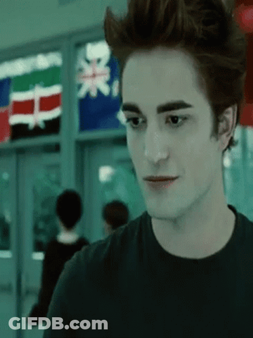 Handsome Edward Cullen Iconic Walking GIF