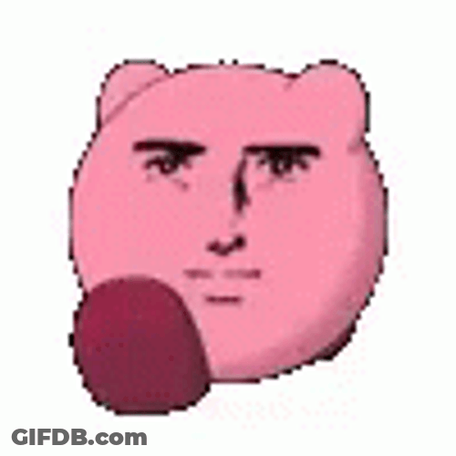 Handsome Face Kirby Meme GIF