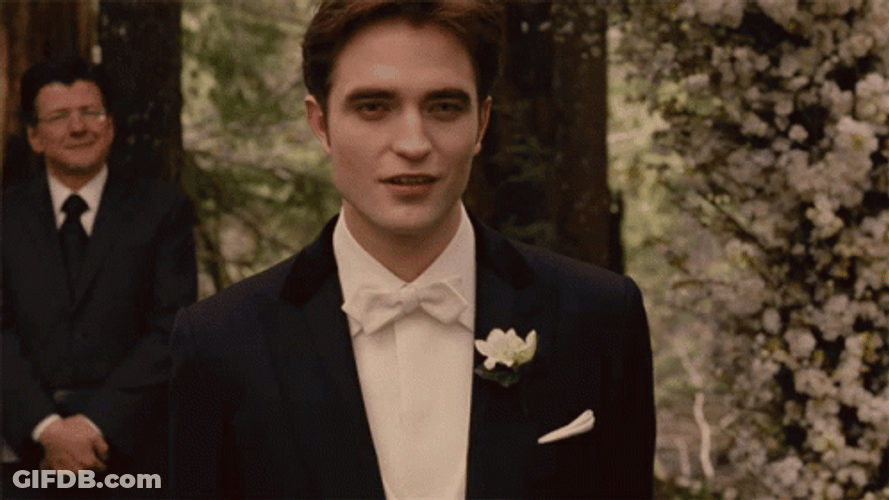 Handsome Groom Edward Cullen GIF