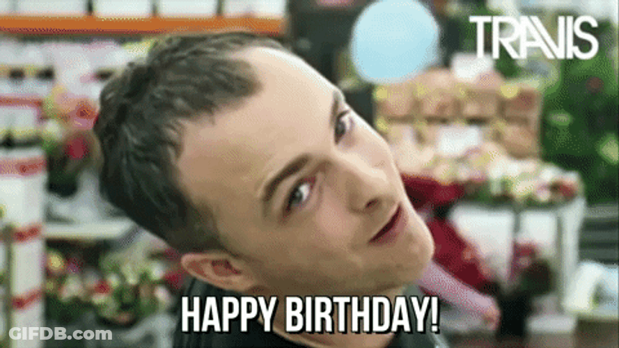 Handsome Guy Shop Happy Birthday Lady GIF