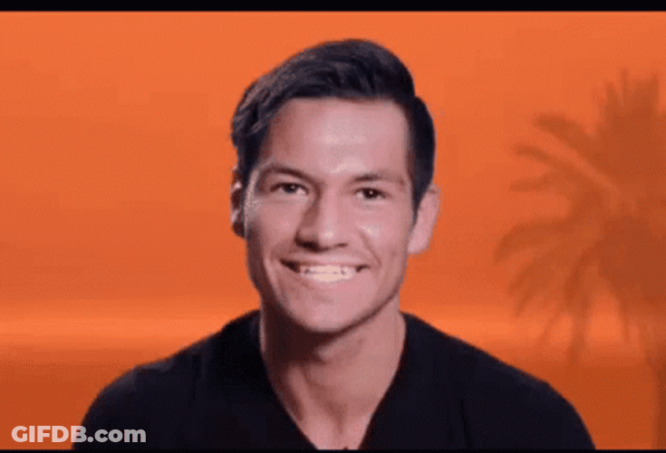 Handsome Guy Showing Off His British Teeth GIF