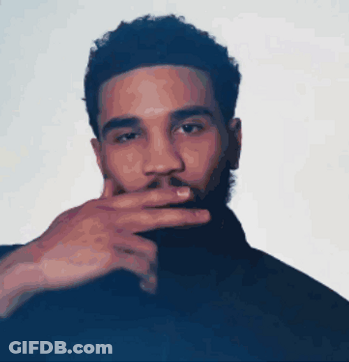 Handsome Jayson Tatum Flying Kiss GIF