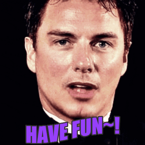 Handsome John Barrowman Have Fun Wink GIF