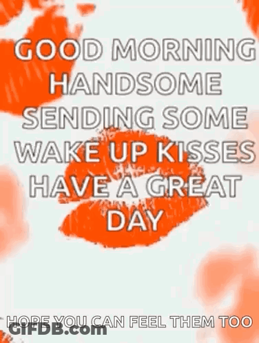 Handsome Man Sending Wake Up Kisses GIF