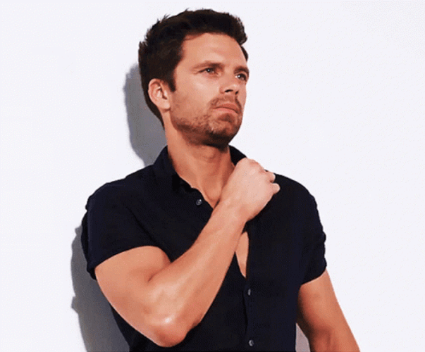 Handsome Model Sebastian Stan GIF