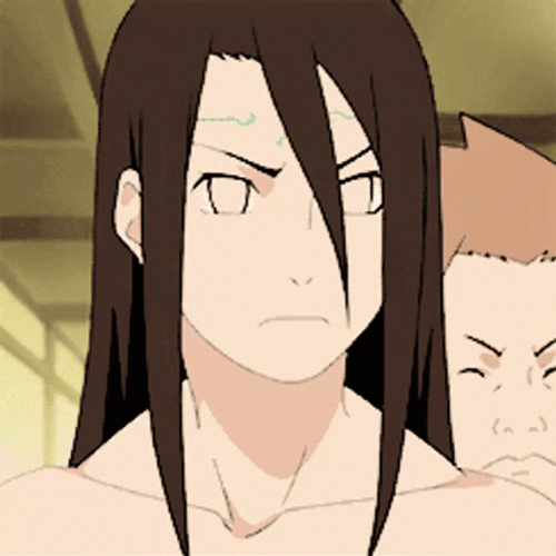 Handsome Neji Hyuga Blushing GIF