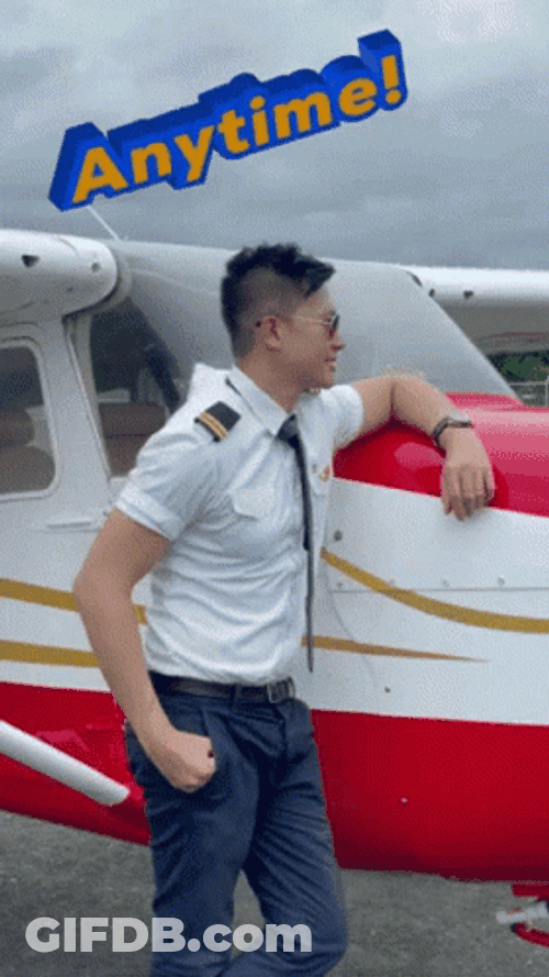 Handsome Pilot Anytime Gesture GIF