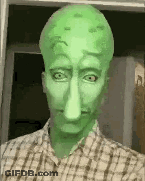 Handsome Squidward Cosplay Mask GIF