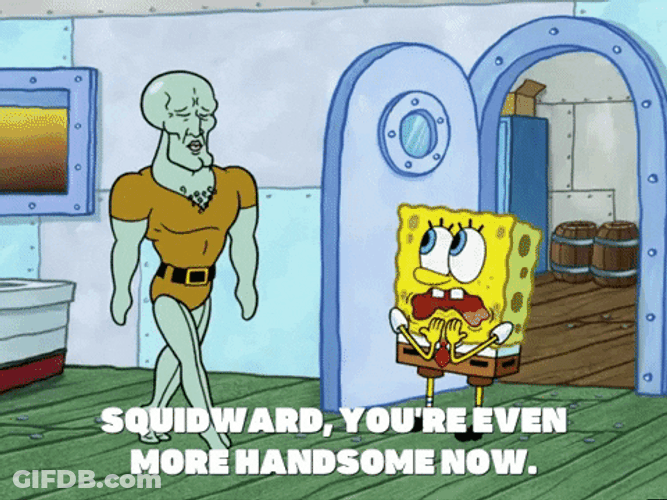 Handsome Squidward More Handsome Now GIF