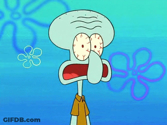Handsome Squidward Shocked Look GIF