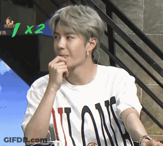 Handsome Wang Nail Biting GIF