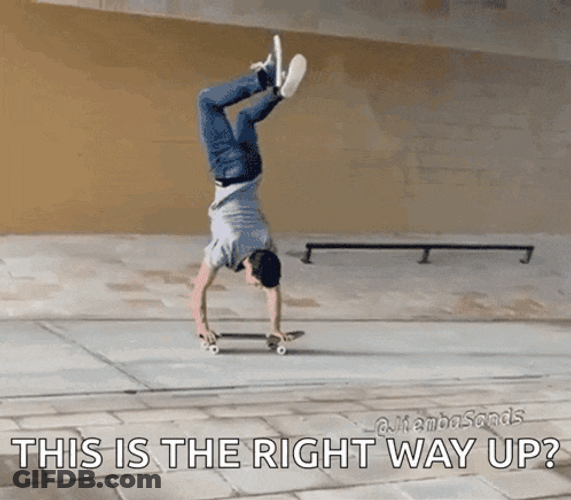 Handstand Skateboard Trick GIF