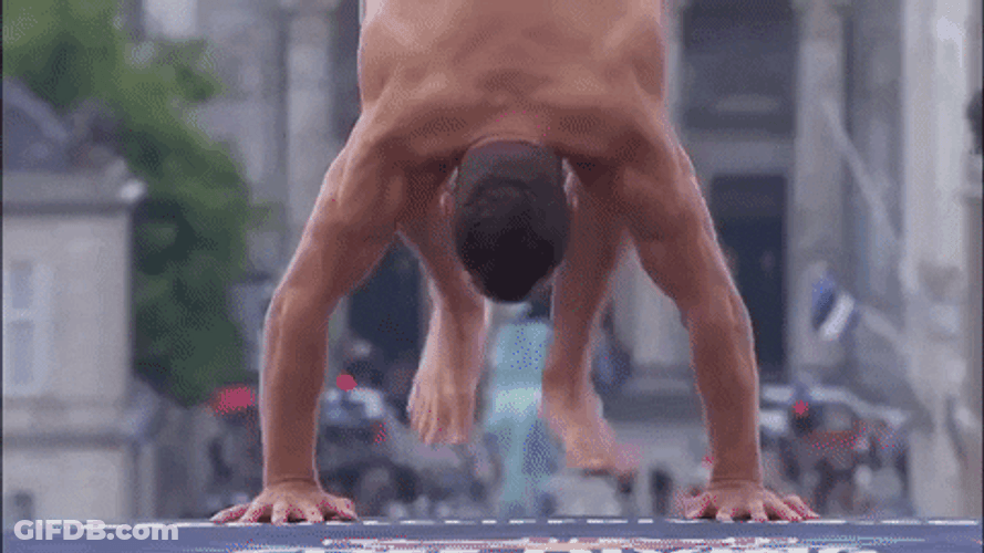 Handstand Triple Lindy Red Bull Diving Competition GIF