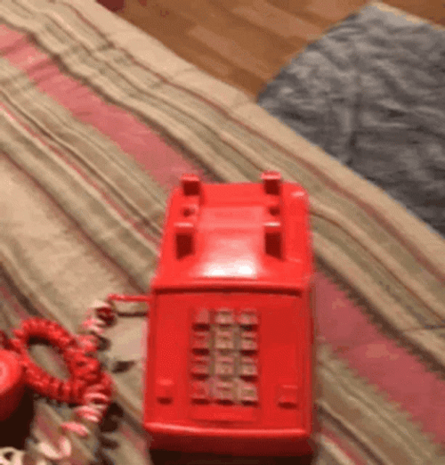 Hang Up The Pink Toy Phone GIF