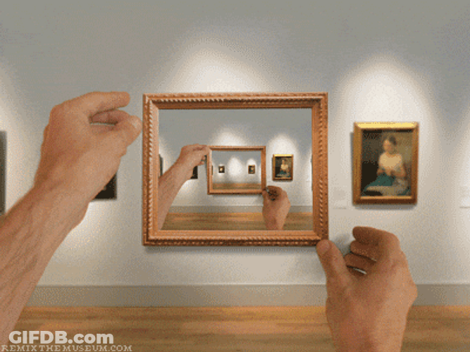 Hanging A Picture Optical Illusion Loop GIF