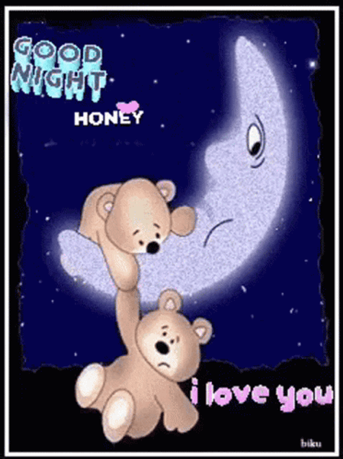 Hanging Bear I Love You Good Night GIF