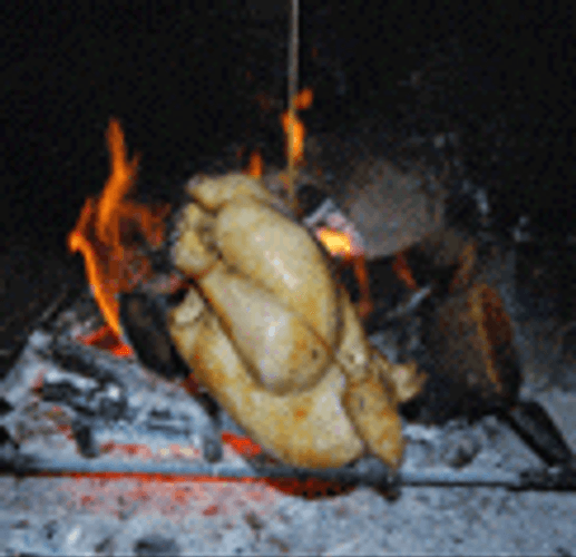Hanging Chicken Charcoal Gril GIF