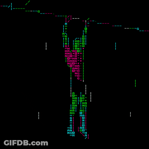 Hanging On Neon Design Revolution GIF