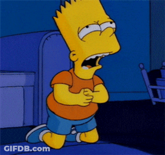 Hangry Crying Bart Simpson Starving GIF