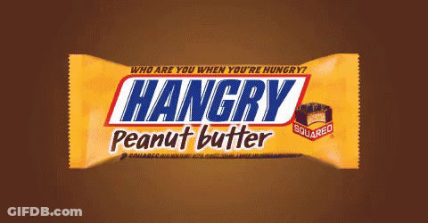 Hangry Peanut Butter Snickers Package GIF