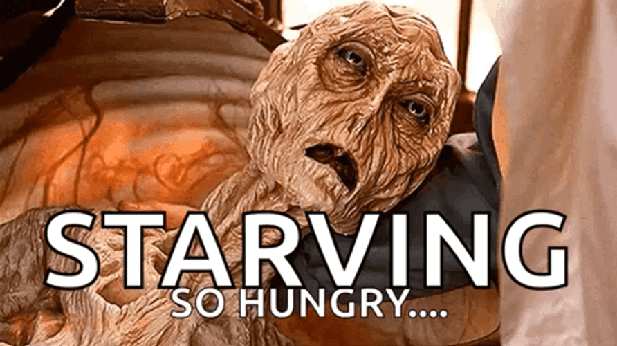 Hangry Starving Extremely Skinny Dying Alien GIF