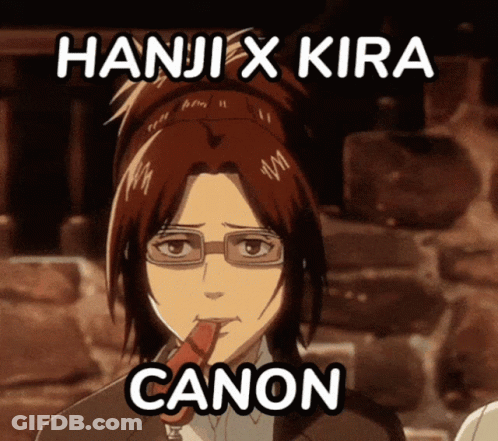 Hanji X Kira Canon With Cartoon Girl GIF