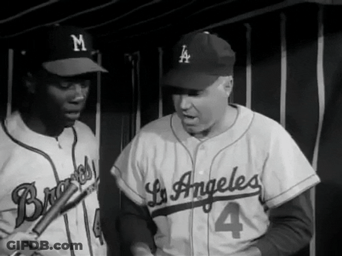 Hank Aaron With Duke Snider GIF