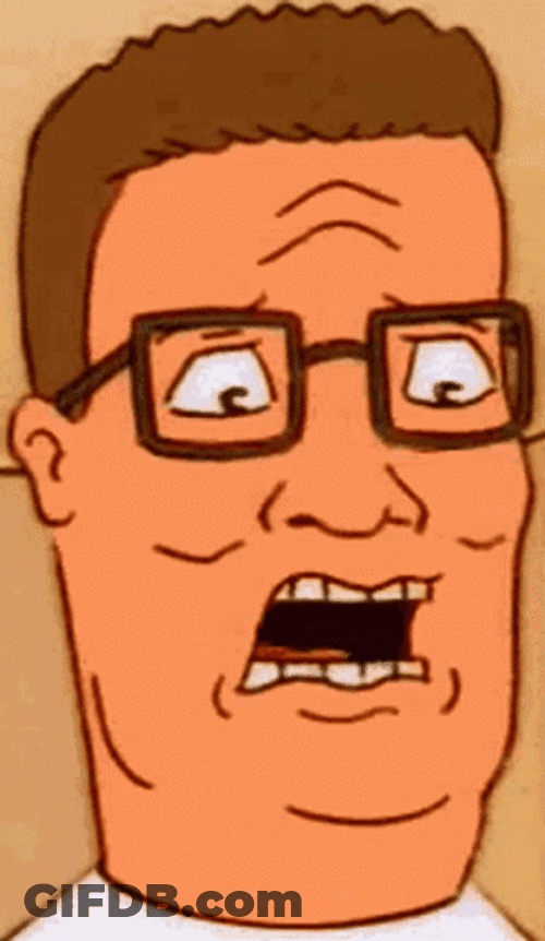 Hank Hill Horrified While Shaking GIF