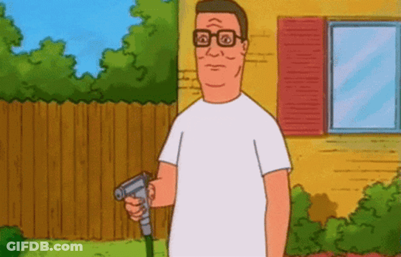 Hank Hill Pointing Hose Gun Kill Me Now GIF