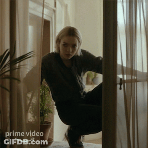 Hanna Petrescu Sneaking In Through Window GIF