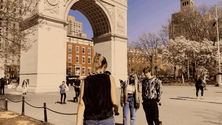 Hannah Jadagu With Teenage Friends GIF