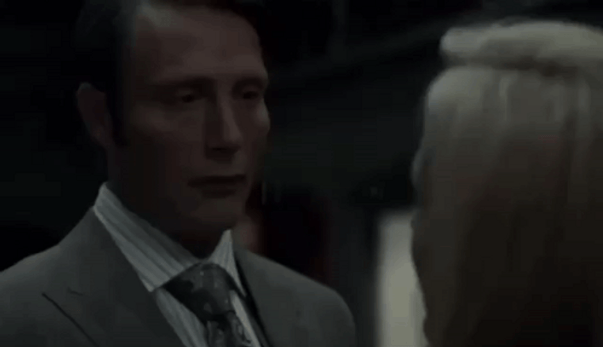 Hannibal Lecter Talking To A Girl GIF