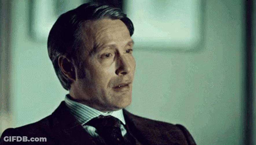 Hannibal Mads Doubtful Face GIF