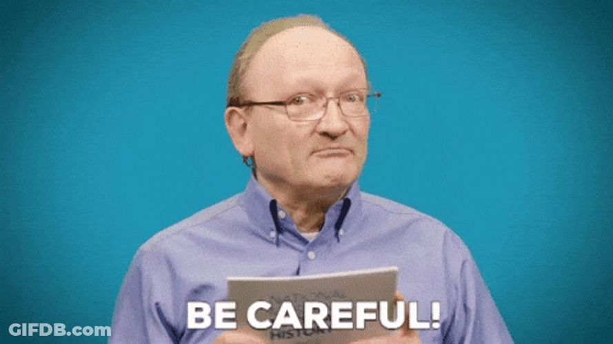 Hans Dieter Sues Reminding Be Safe GIF