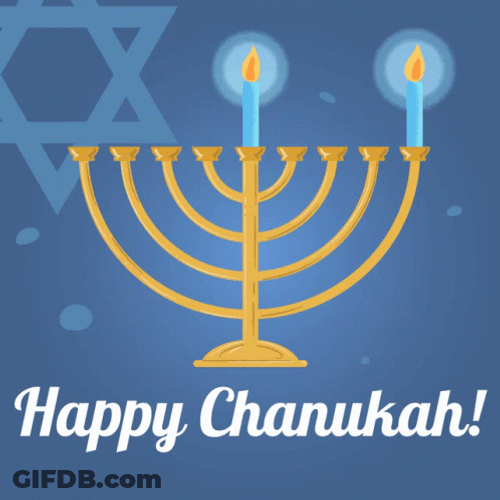 Hanukkah Candle Lighting Illustration GIF