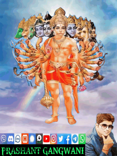 Hanuman With Many Faces Prashant Gangwani GIF