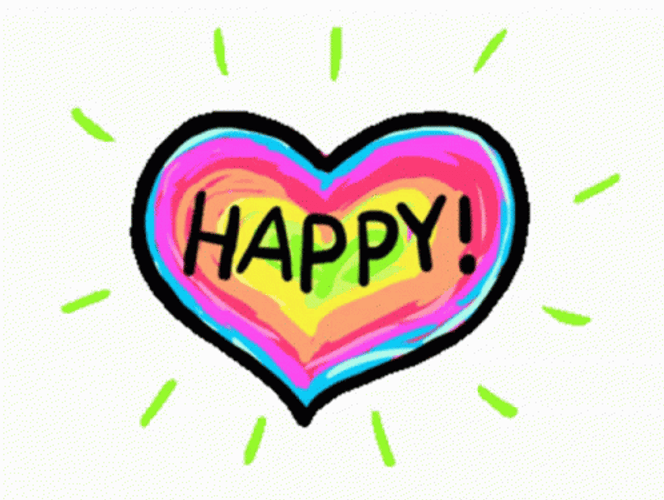 Happiness Heart Happy Animation GIF