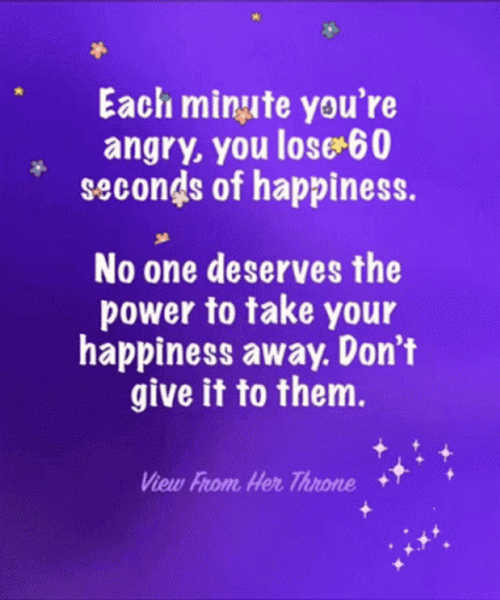 Happiness Quote With Stars Animation GIF