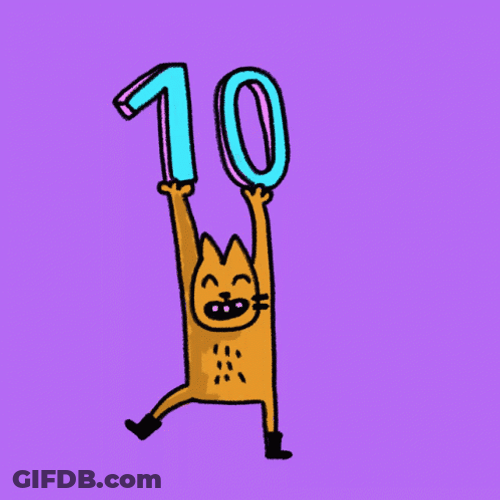 Happy 10Th Anniversary Raising Number GIF