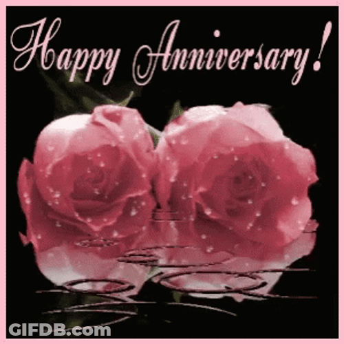Happy 10Th Anniversary Roses On Water GIF