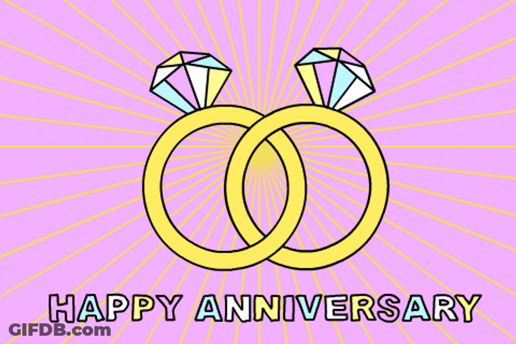 Happy 10Th Anniversary Shining Rings GIF