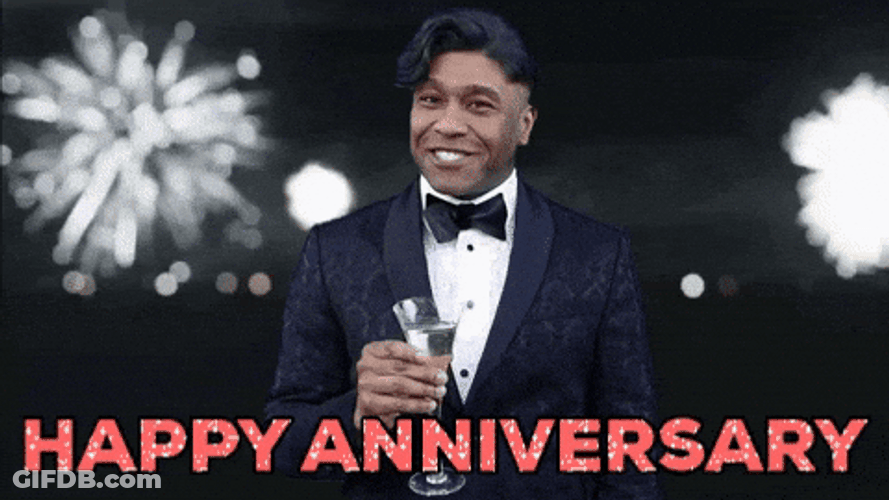 Happy 10Th Anniversary Smiling Man GIF