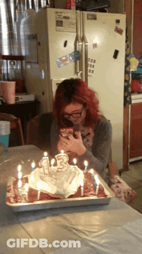 Happy 13Th Birthday Girl Cake GIF
