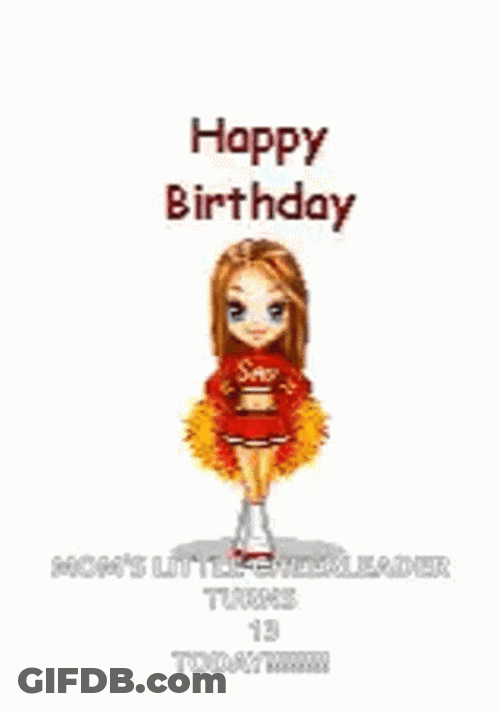 Happy 13Th Birthday Mom's Cheerleader GIF